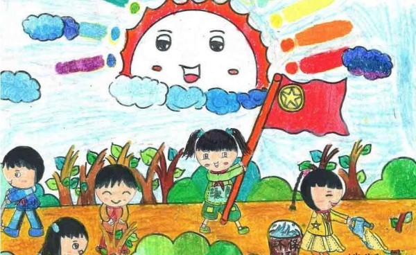 Childrens drawings of Arbor Day pictures-meaningful Arbor Day