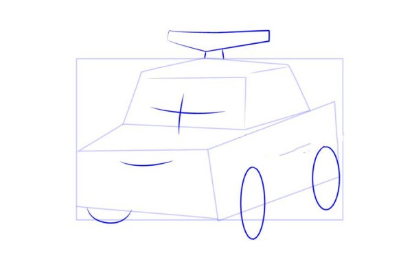 Police car Perli Perli simple drawing