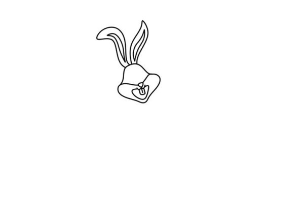 How to draw Bugs Bunny eating a carrot