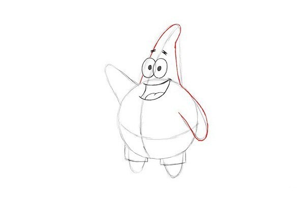 How to draw Patrick Star in simple strokes