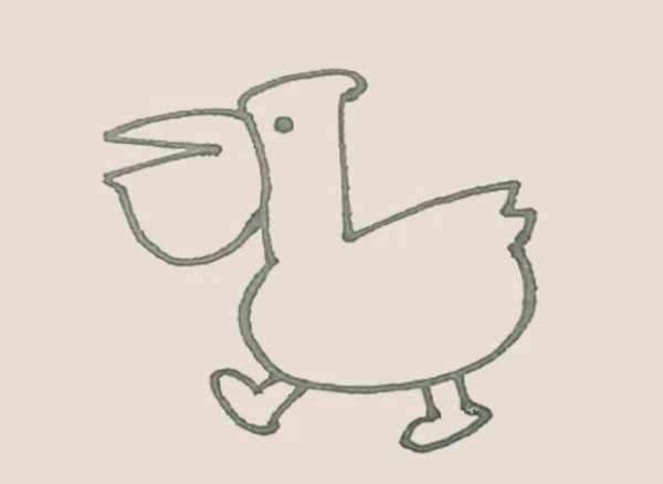 Simple drawing of pelican