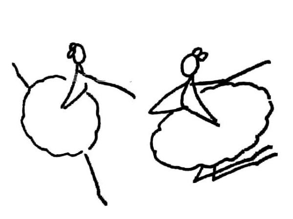 Stickman dancing ballet