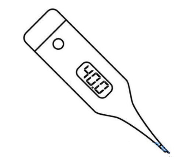 Childrens thermometer simple strokes