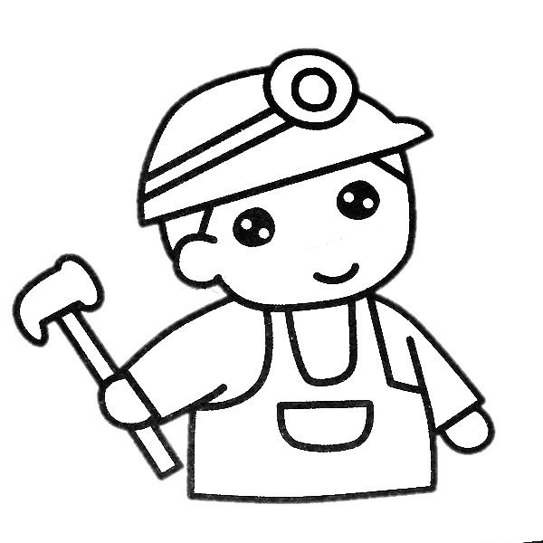 Miners simple drawing picture