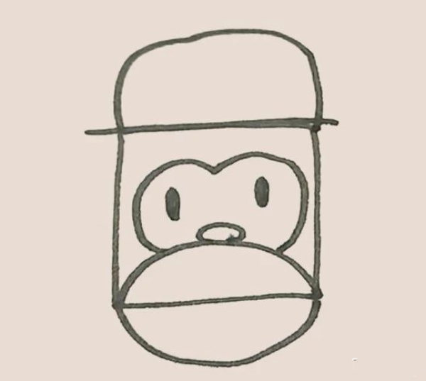 Simple drawing of monkey