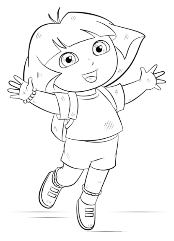 How to draw Dora