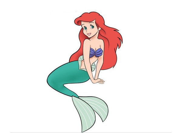 How to draw cartoon mermaid