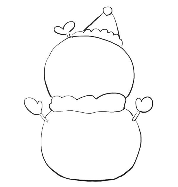 How to draw a cute Christmas snowman