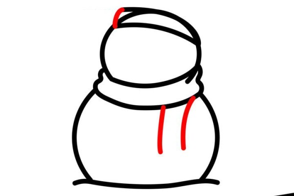 How to draw a snowman with simple strokes