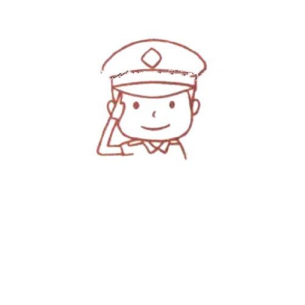 Traffic police simple drawing tutorial