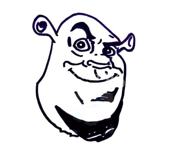 How to draw shrek