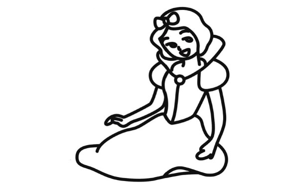 Simple drawing of Snow White