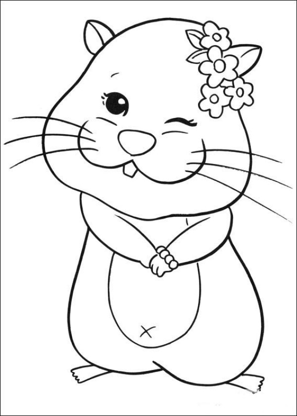 Cartoon Characters Simple Drawing Hamster Butler Simple Drawing Picture 4