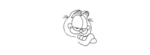 Draw a naughty Garfield cat