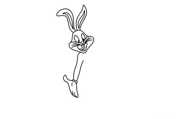 How to draw Bugs Bunny eating a carrot