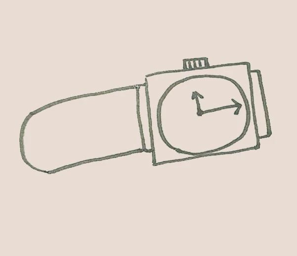 Simple drawing of watch