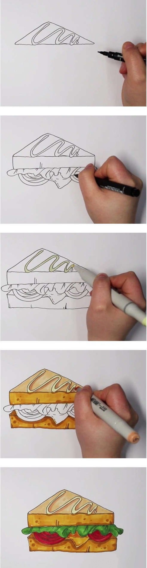 How to draw a sandwich