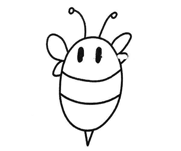 Draw a simple bee in four steps