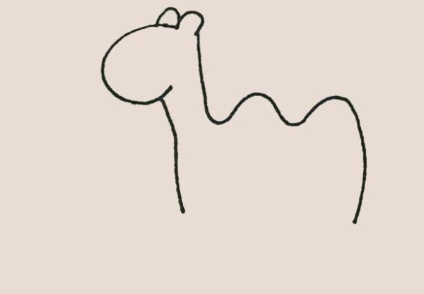 Simple drawing of camel