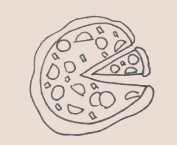 Pizza simple strokes