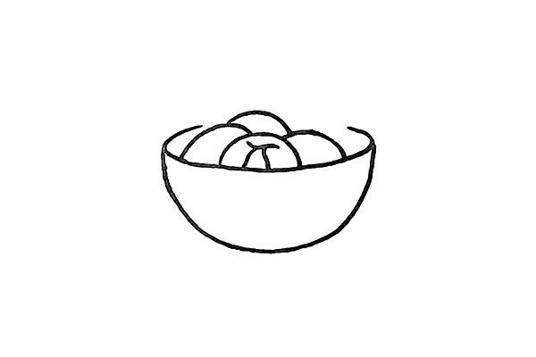 How to draw glutinous rice balls