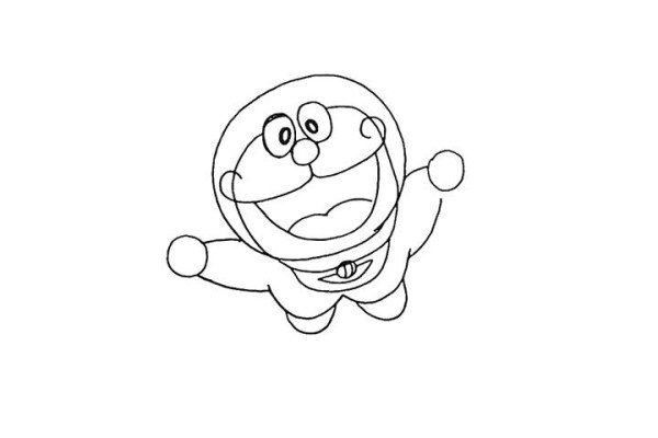 How to draw flying Doraemon