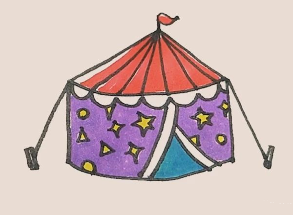 Simple drawing of circus tent