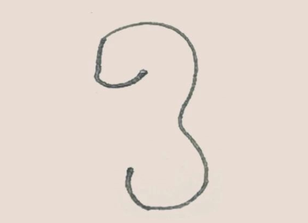 Simple drawing of seahorse