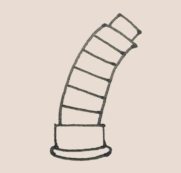 Simple drawing of Leaning Tower of Pisa