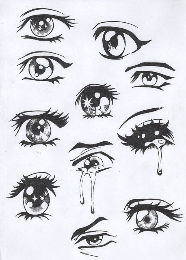 Eleven ways to draw eyes