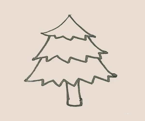 Simple drawing of pine tree