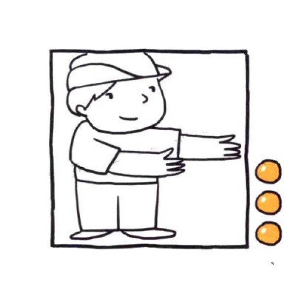 Draw a traffic policeman in four steps