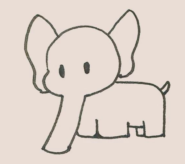 How to draw an elephant with simple strokes