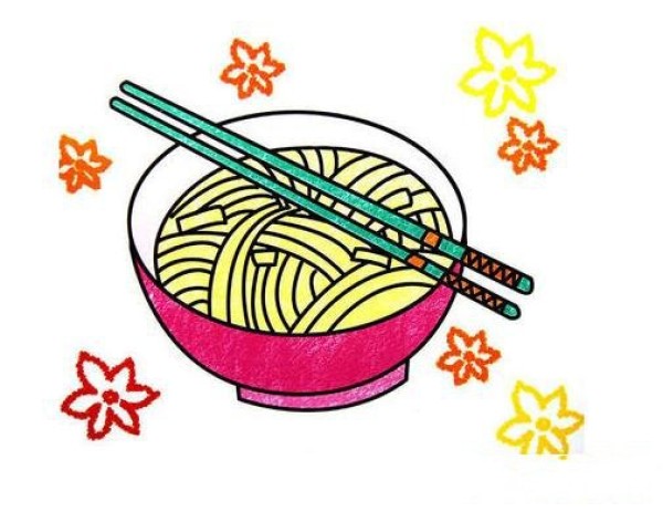 How to draw a bowl of noodles