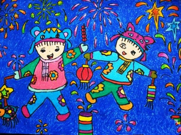 Appreciation of children’s paintings about Lantern Festival Lantern Festival in 2017