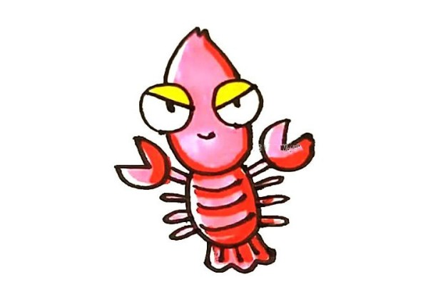 Learn to draw cartoon lobster