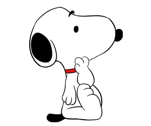 Simple drawing tutorial, learn to draw Snoopy step by step