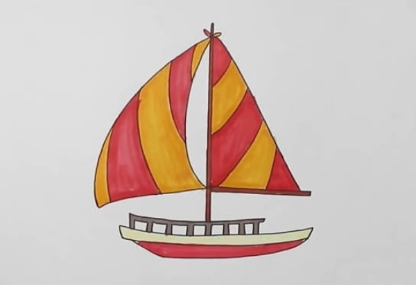 How to draw a beautiful sailboat