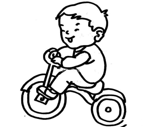 little boy riding a bicycle