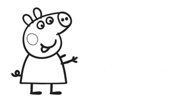 Simple drawing tutorial: Draw Peppa Pig playing with her brother