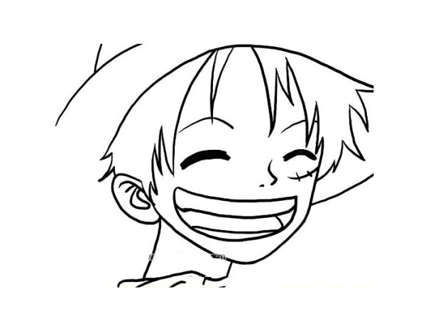 How to draw Luffy in One Piece