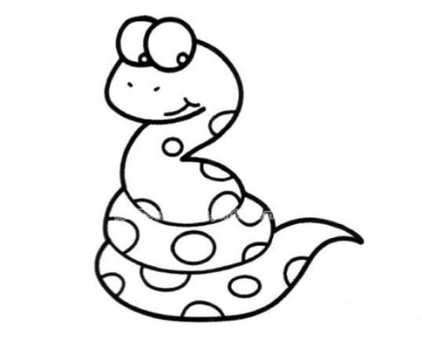 Cartoon snake simple strokes