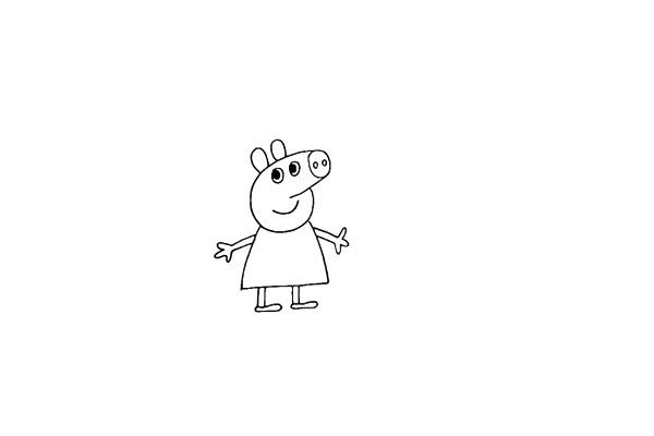 Simple drawing tutorial of Peppa Pig and his brother George