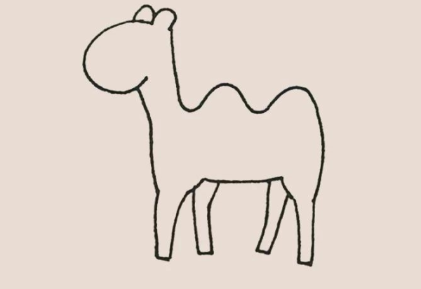 Simple drawing of camel