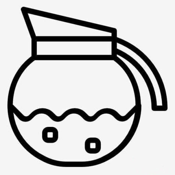 Round kettle simple drawing picture