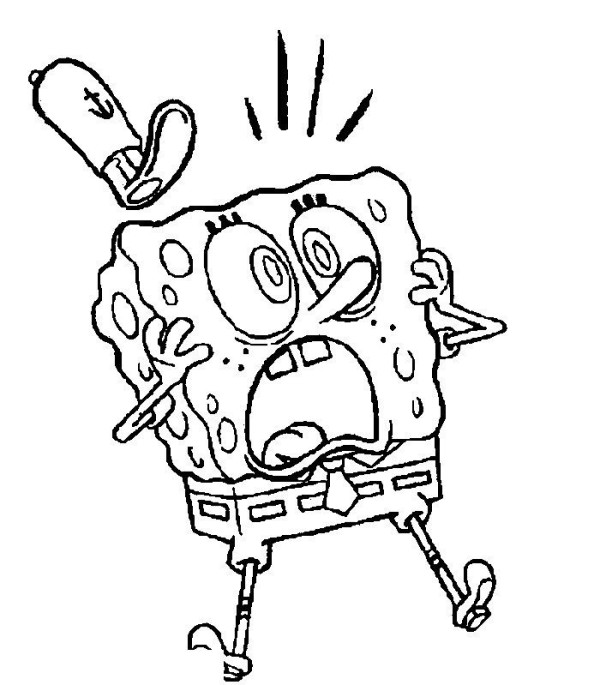 Simple strokes of cartoon characters SpongeBob SquarePants