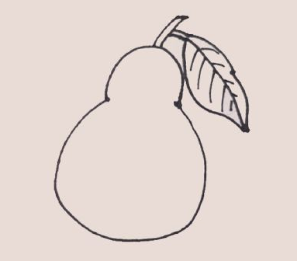 Simple drawing of pear