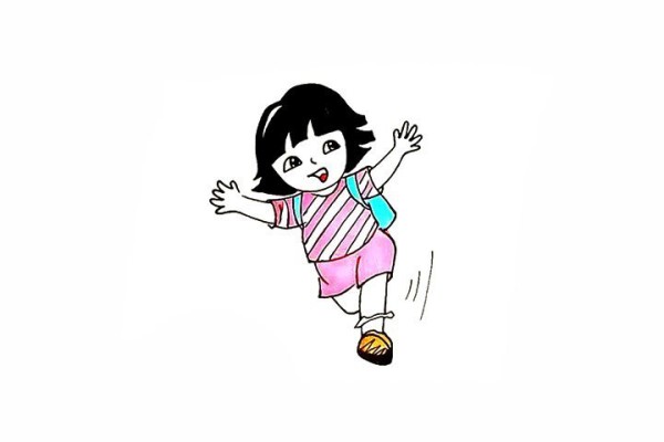 How to draw Running Dora