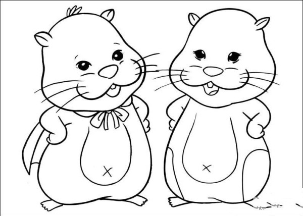 Cartoon Characters Simple Drawing Hamster Butler Simple Drawing Picture 2