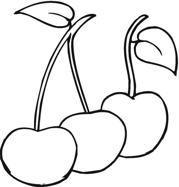 How to draw three cherries